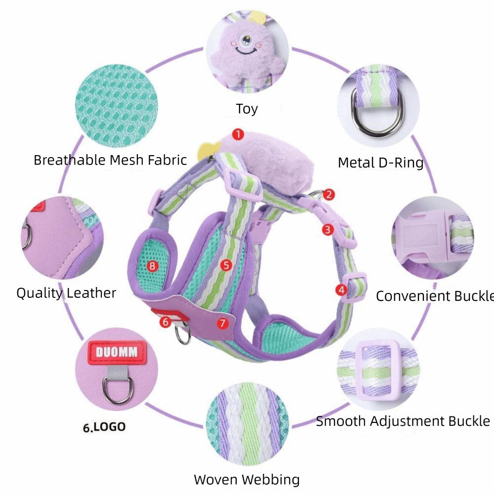 Dopamine Pet Chest Strap Soft Cat Jacket Harness Escape Proof Dog Harness  for Dogs Cats