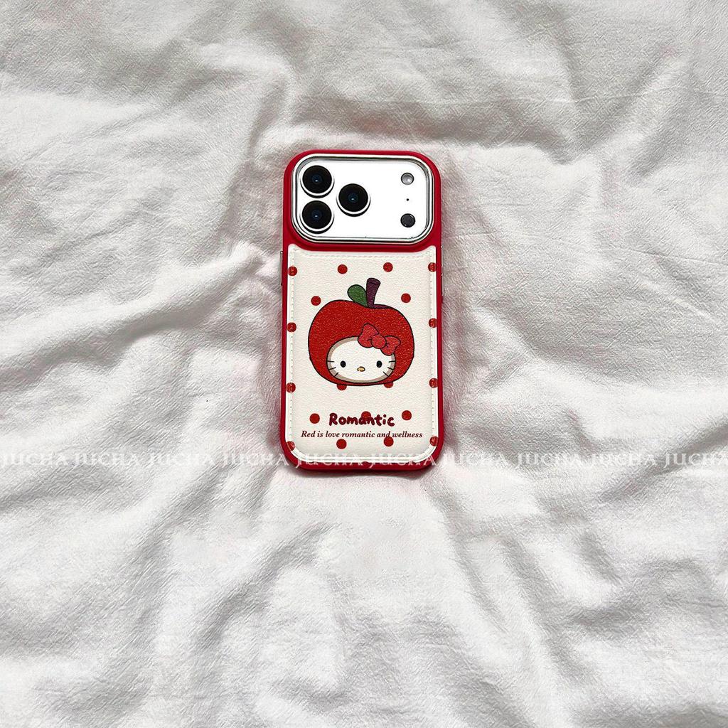 Cartoon Cute iPhone 17 Case & iPhone 16 Pro Max, Polka Dot Headscarf Kitty