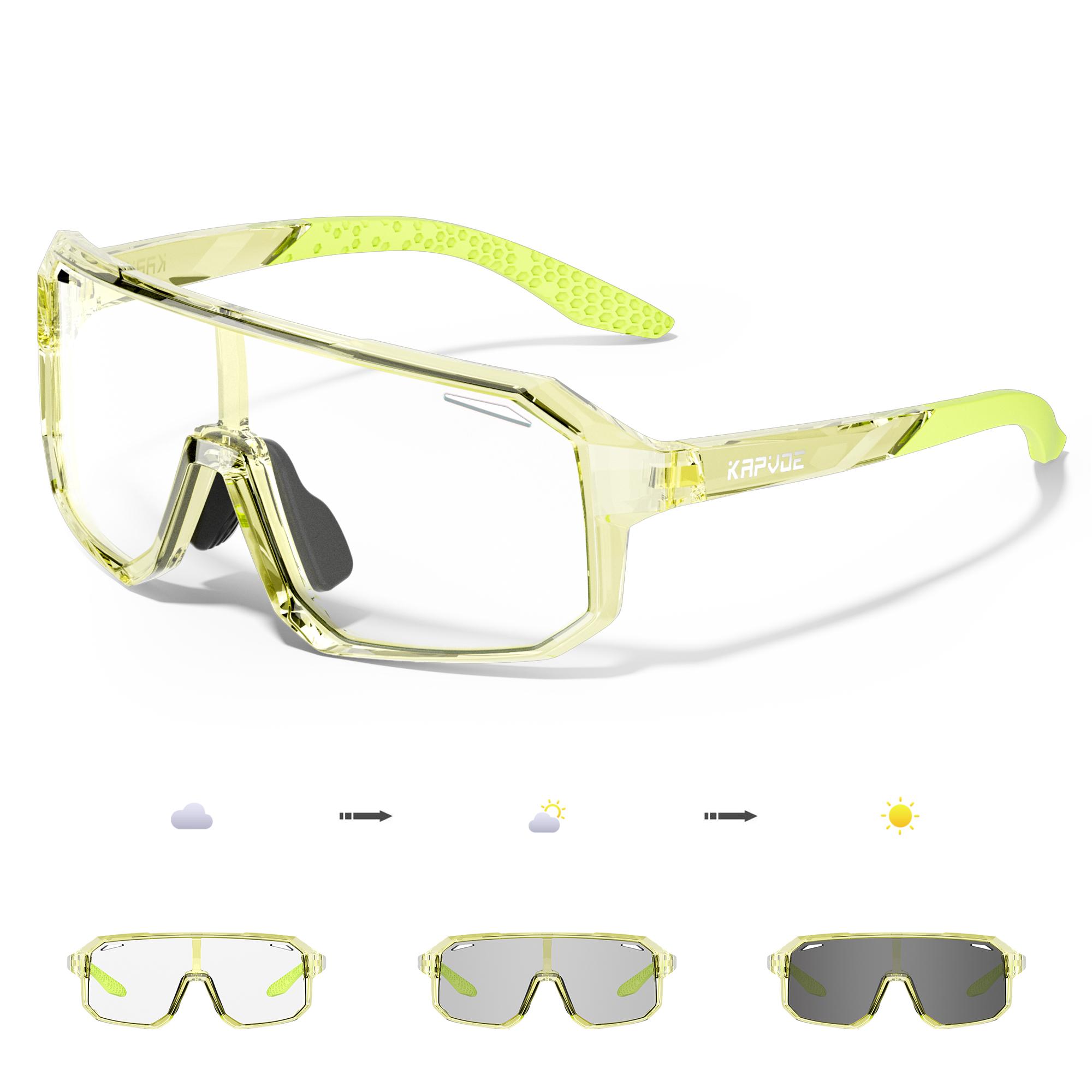 

KAPVOE Kids Cycling Glasses UV400 Photochromic Sunglasses for MTB Road Bike Outdoor Sports Running Eyewear No accessories