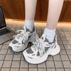 Thick Soled Fashionable Sports Shoes, Women'S  New Sneakers Height Increasing, Lightweight, Eye-Catching Walking Shoes