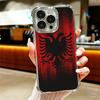 Kosovo Passport Flag Soft Phone Case For iPhone 15 16 17 Air 14 Pro Max 16E Plus 13 12 Mini Plating Anti-Fall Fundas