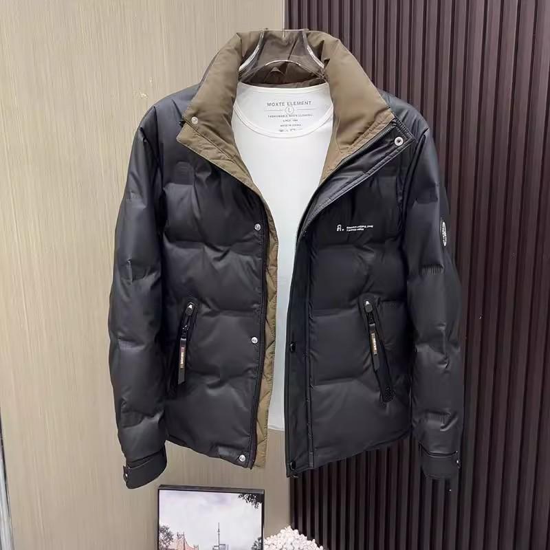 Men s Winter Patchwork Down Jacket Coat 3XL чёрный
