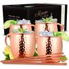 Verre moskau mule - vezato - 500ml - cuivre - 4 pièces - fait main