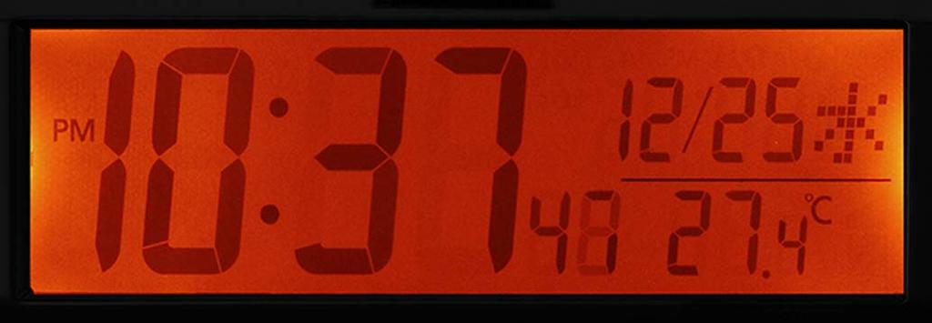 RHYTHM Loud Alarm Clock, Radio-Controlled, Electronic Sound, Digital, White, 7.2x18.3x6.4cm (8RZ220SR03)