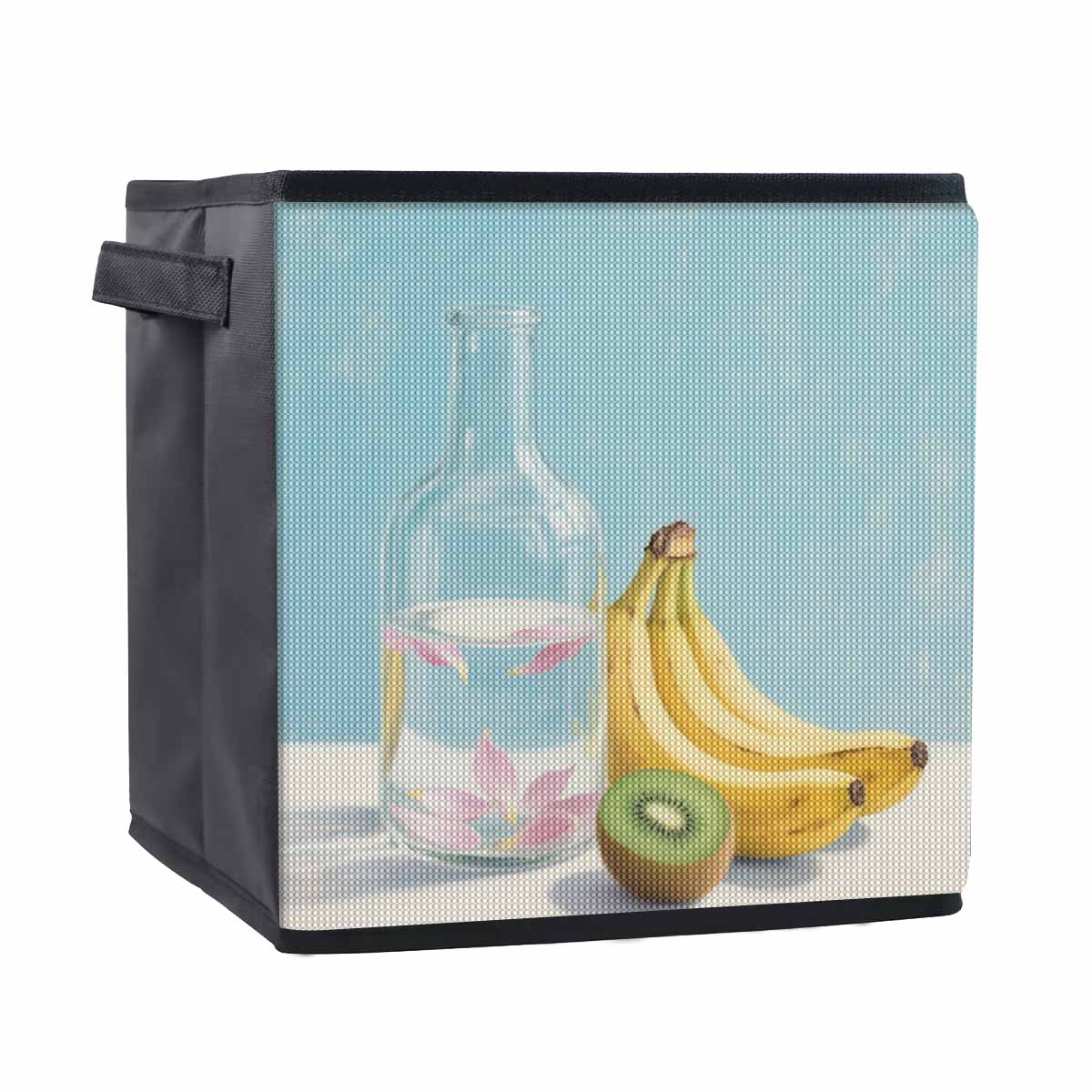 

Bananas and A Water Cup 5D Diamond Painting Storage Basket Full Round Drill Mosaic Diamond Embroidery Cross Stitch Kits Home Decor Home Decor 25cmx25cm