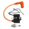 CDI Ignition Coil with Spark Plug Replacement for 49cc 50cc 60cc 66cc 70cc 80cc 2 Stroke Engine Motorized Bicycle