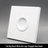 Type 86 White Adhesive TV Wall Outlet Cover with No-Drill Round Hole