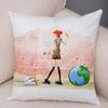 Fashion Cartoon Travel Life Pillowcase  Lady Cushion Cover Decor Sofa Home Car