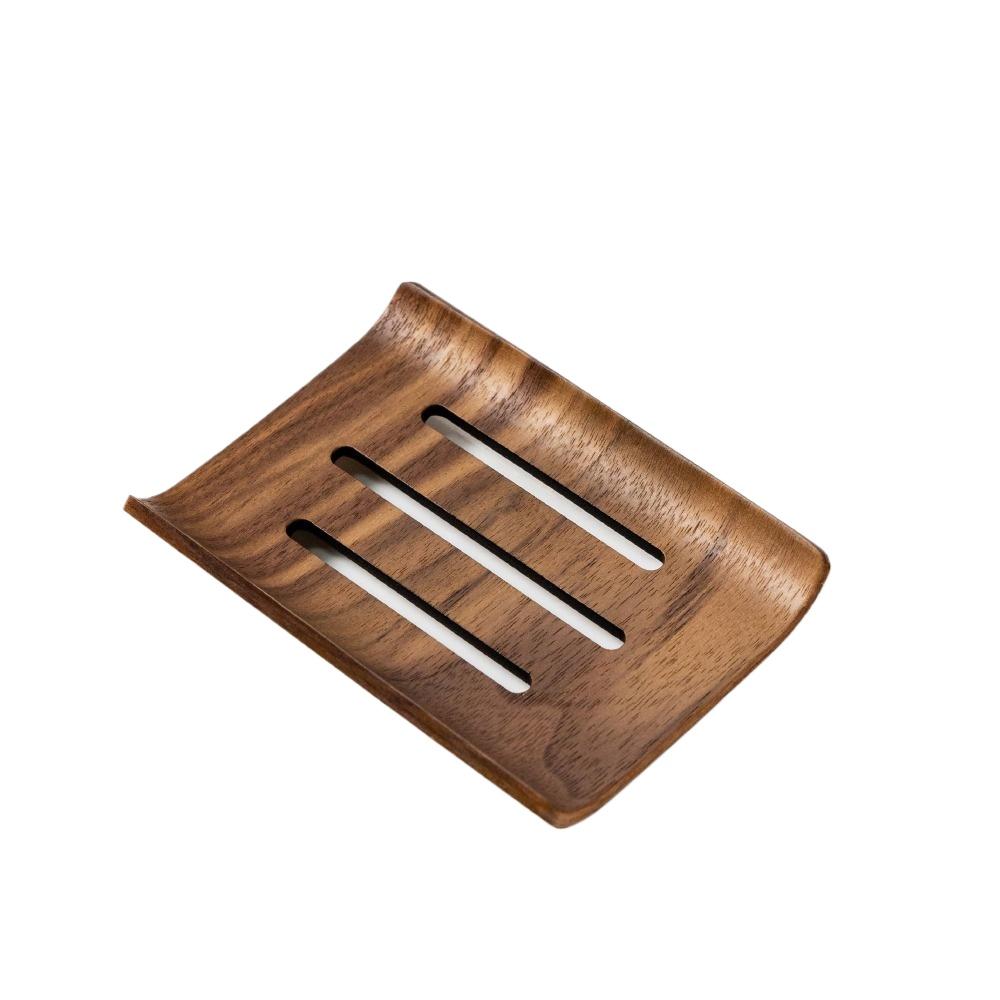 

Black Walnut Creative Soap Box Household Storage Creative Washbasin Wooden Soap Tray Portable Dormitory Anti-mold Draining Box