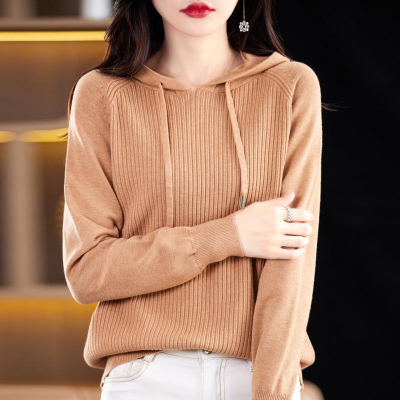 Women's Fashion Casual Solid Color Print Autumn Winter Long Sleeve Sweaters
