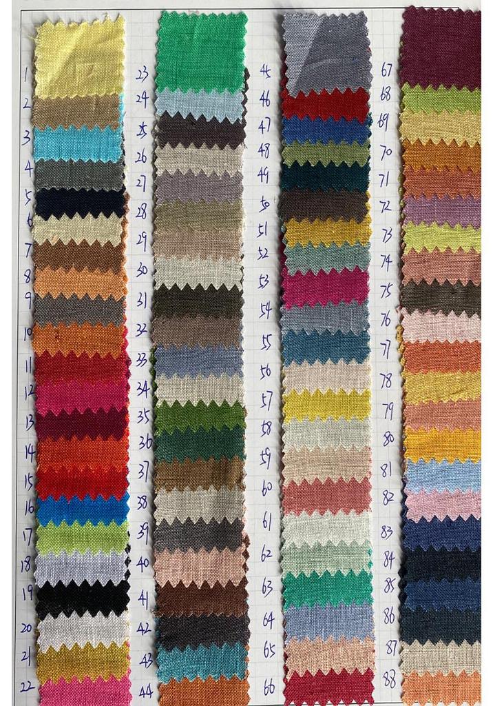 101 Pure Linen Slub Fabric for Summer Clothing: Solid Color 14s Linen for Pants and Shirts