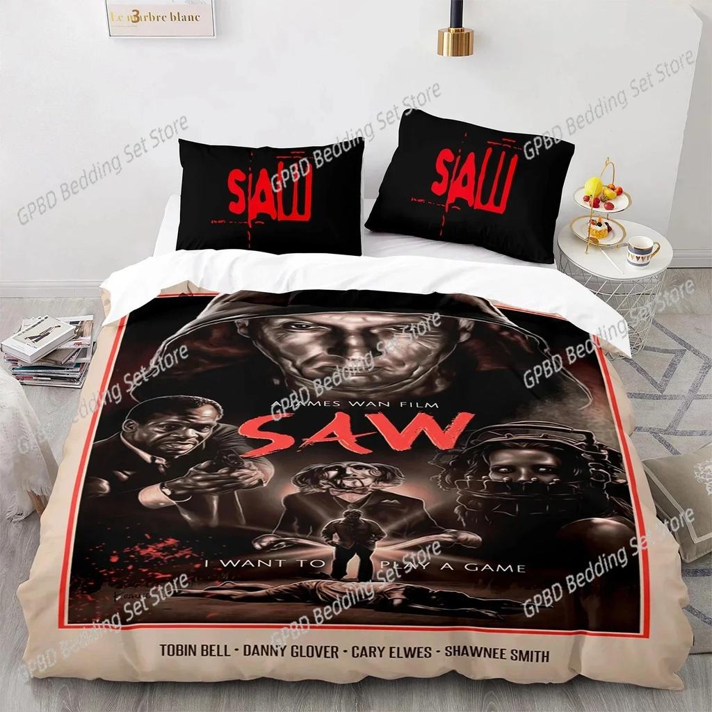 Chainsaw Fright Saw 3D NEW Duvet Cover Pillowcase Bedding Set Adult Boy Girl Bedroom Decoration Children Single Double Large