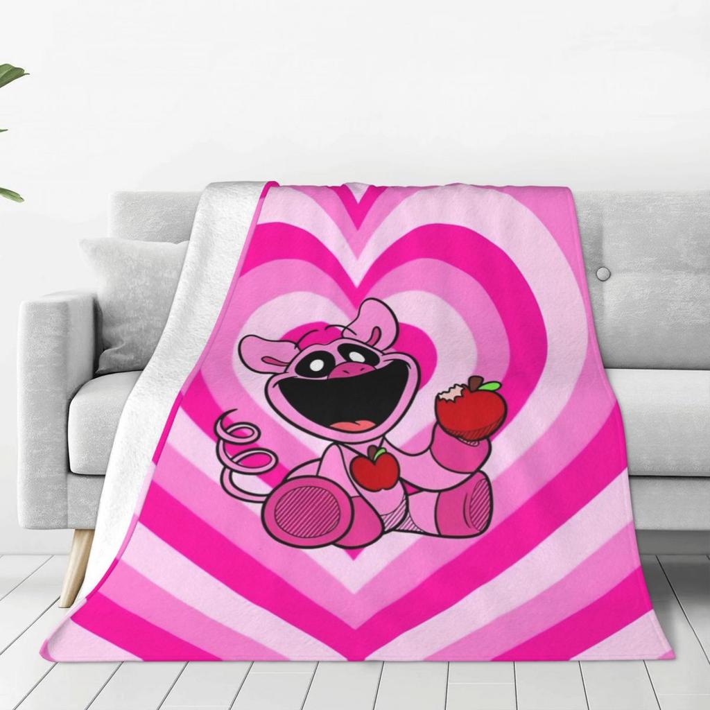 Smiling Catnap Heart Happy (1)-bayingimg Flannel Blanket Warm Throw Blanket for Bedroom Picnic Novelty Bedspread Sofa Bed Cover
