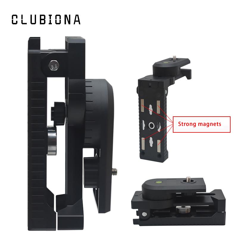 360 Rotary Leveling 1/4"-5/8" Inch Super Strong Iron Magnetic Adsorption Bracket L-Bracket For Laser Level Meter & Lazer Level Tripod