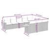 VidaXL Salon de Jardin avec Coussins 13 pcs, Canapés de Patio, Ensemble de Meubles, Mobilier de Terrasse Extérieur, Gris 3223540
