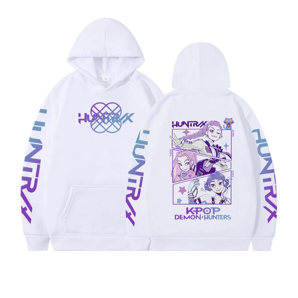 Hoodie Premium Demon Hunters Cute Derpy Tiger Huntrix Girls Group Y2K Hoodie Saja Boys Streetwear Anime Crewneck Merch for Fan
