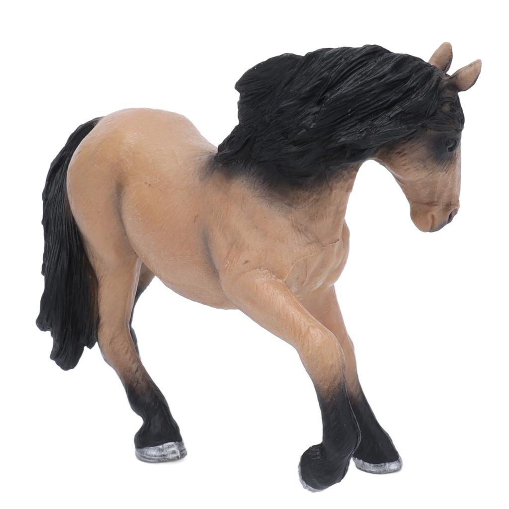 Lusitano Horse Solid Model Lifelike Animal Figurine Static Ornament Children Cognitive Toy