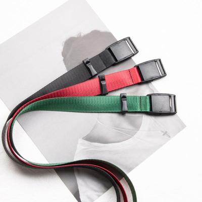 2,5 cm Bezmetalowy Nylonowy Pasek z Plastikową Klamrą Zatrzaskową dla Mężczyzn i Kobiet - Modny Styl Roboczy