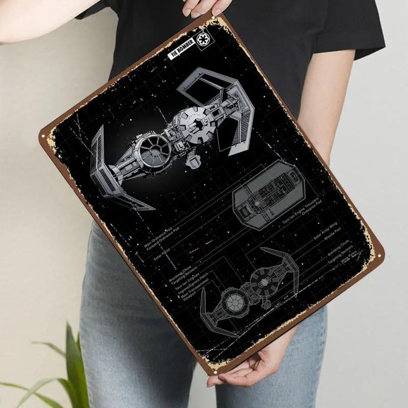 Tie Bomber Tinplate Sign Airplane Poster Modern Home Decoration Living Room Custom Metal Signs for Wall Art Decoration Retro