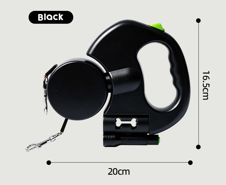 Double-Ended Dog Leash Auto Retractable Traction