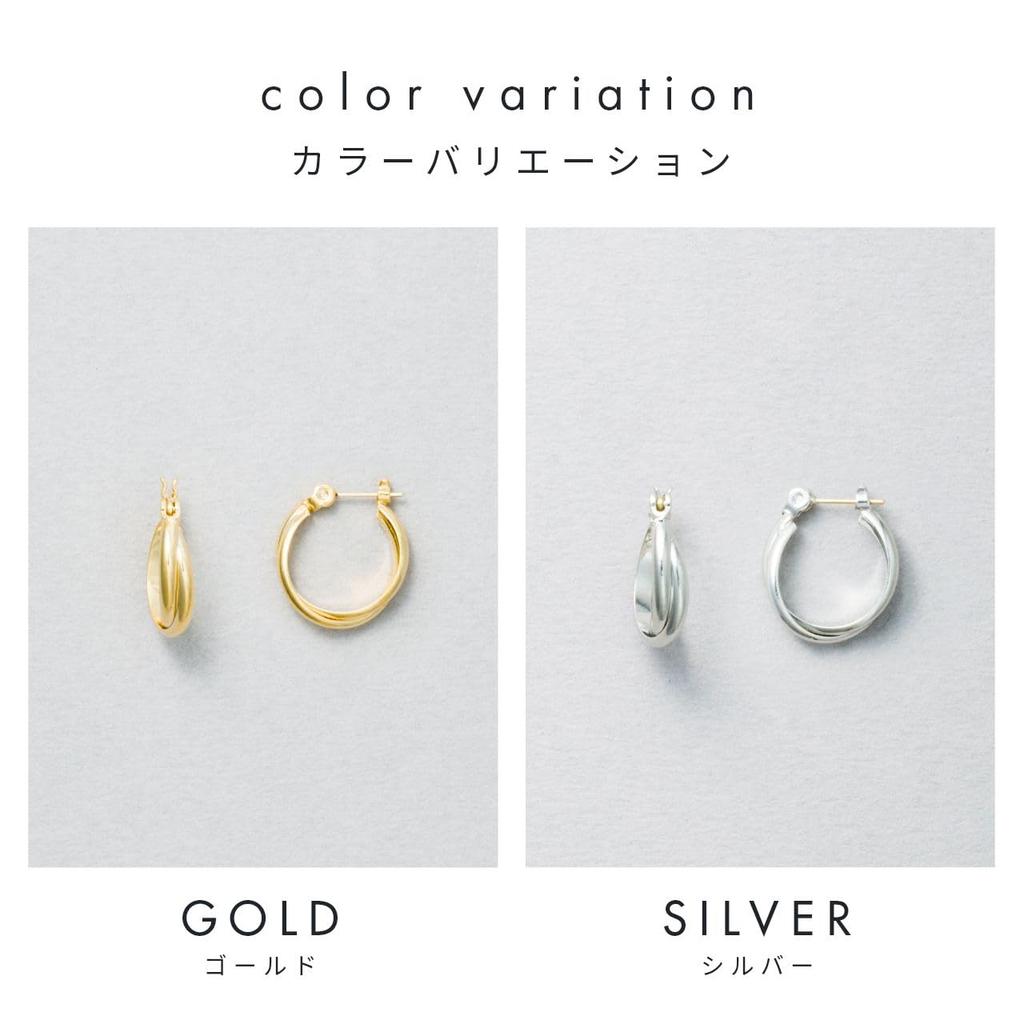 18K Gold Hoop Simple 18K Made in 3598 [HILLYS] Earrings, Earrings, Gold, Hypoallergenic, K18, Women's, Catchless, One-touch Ring, Accessories, Japan,