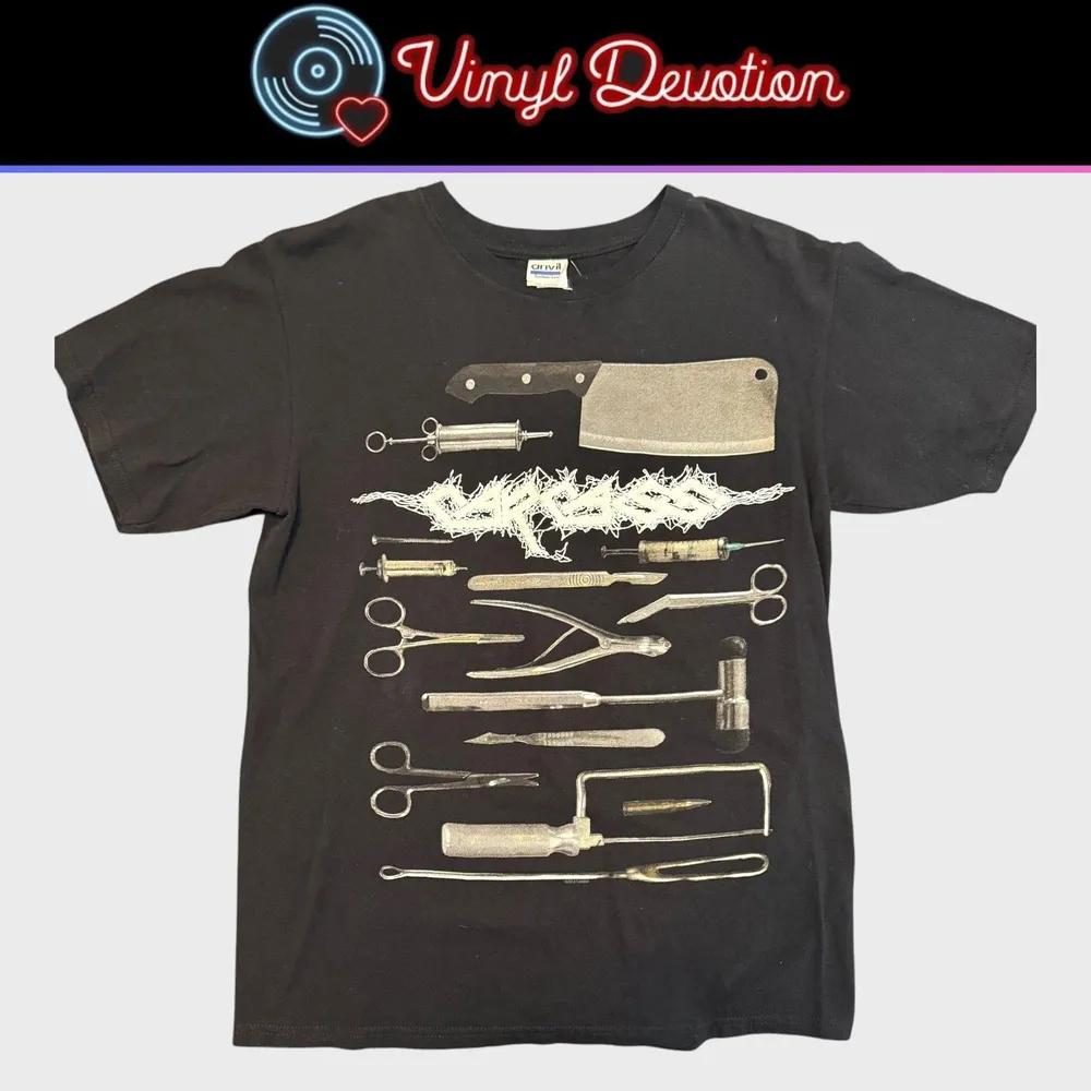 Unisex Short Sleeve Crew Neck Cotton T Shirt Carcass Band S