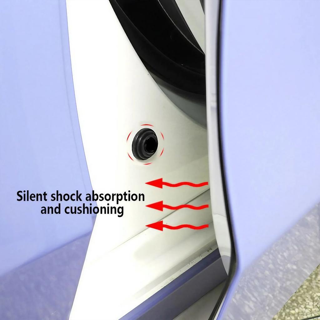 4pcs Car Door Cushioning Silicone Door Closing Silent Anti-collision Sticker Universal Shockproof Cushioning