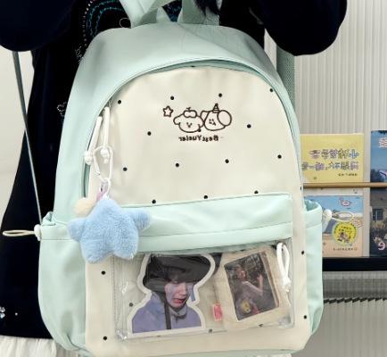 Schoolbag High-value Girl Backpack Cute High School Student Junior High School College Student Schoolbag Small Food Transparent Pain Bag New Backpack