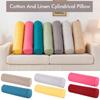Hot Polyester Fiber Body Pillow Cover (No Filling) Empty Round Bolster Pillowcase Bed Sofa Neck Back Waist Support Cushion Cover