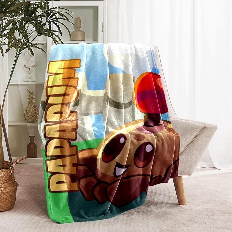 1pc Blanket Plants vs. Zombies Print Design, Lightweight Blanket for Sofa, Bed- Soft &Warm, Gift for All Seasons like Christmas, Halloween