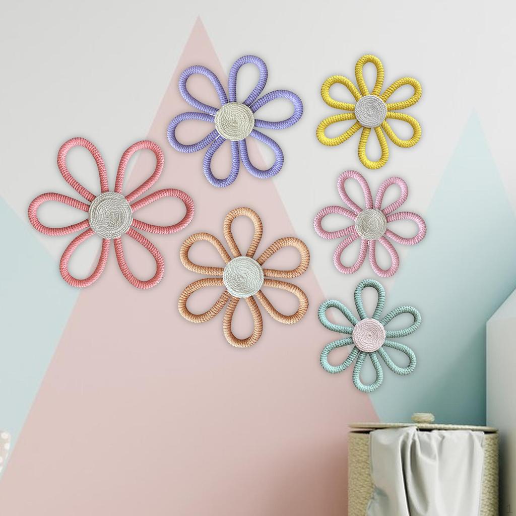 Woven Daisy Flowers Wall Decoration Handicrafts Backdrop Decor