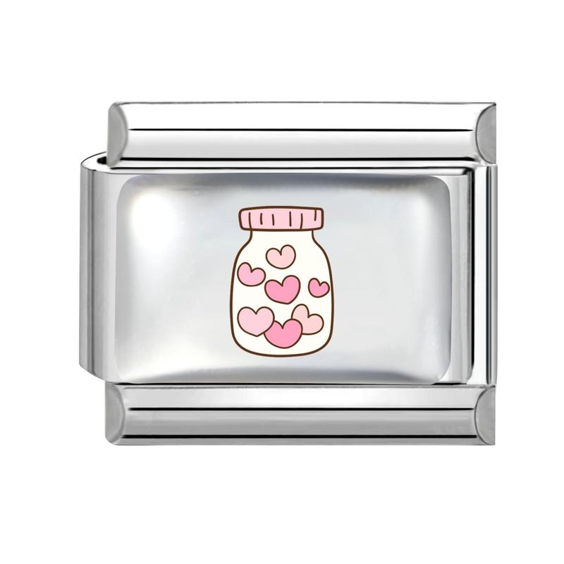 Sweet DIY Making Pink Y2K Italian Charm Bracelet Flowers Lips Bow Heart Eyes Music Bead Fit 9mm Stainless Steel Fashion Jewelry