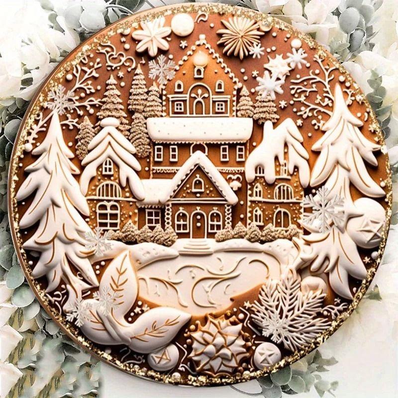 2D Flat Hanging Decorative Metal Sign Hand Painted Art