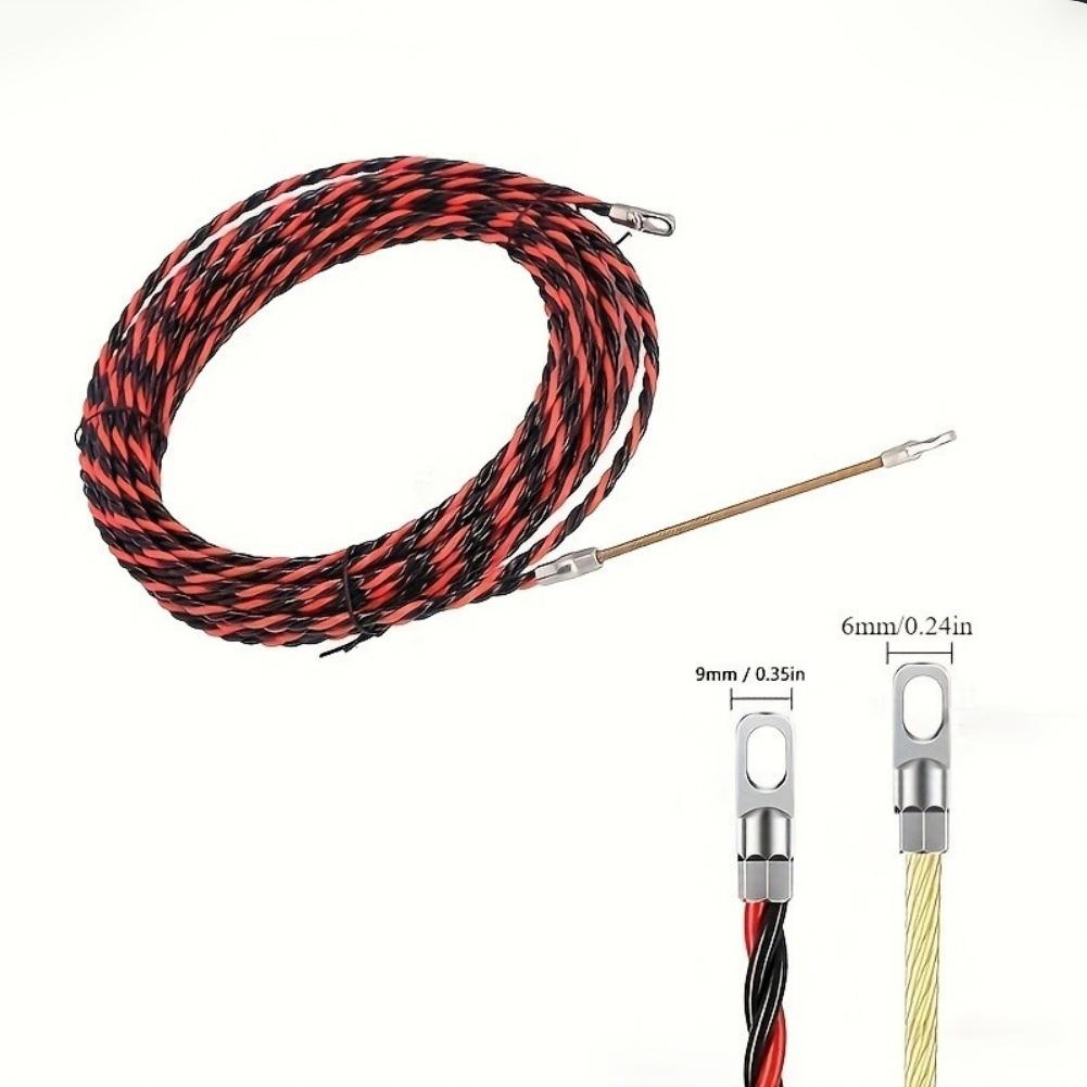 Fish Tape Puller System with Ergonomic Waterproof Handles and Adjustable Tighteners for Consistent Wire Threading Control
