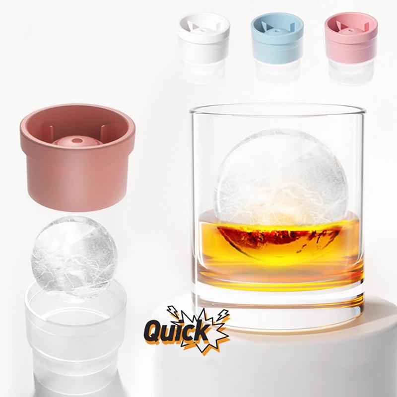1Pc Ice Ball Maker Mold Silicone Lid Round Sphere Cube For Cocktail Whiskey
