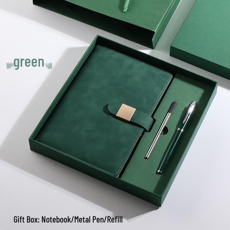 A5 Buckle Notebook Gift Set with Logo - Business, Teacher, or Work Diary