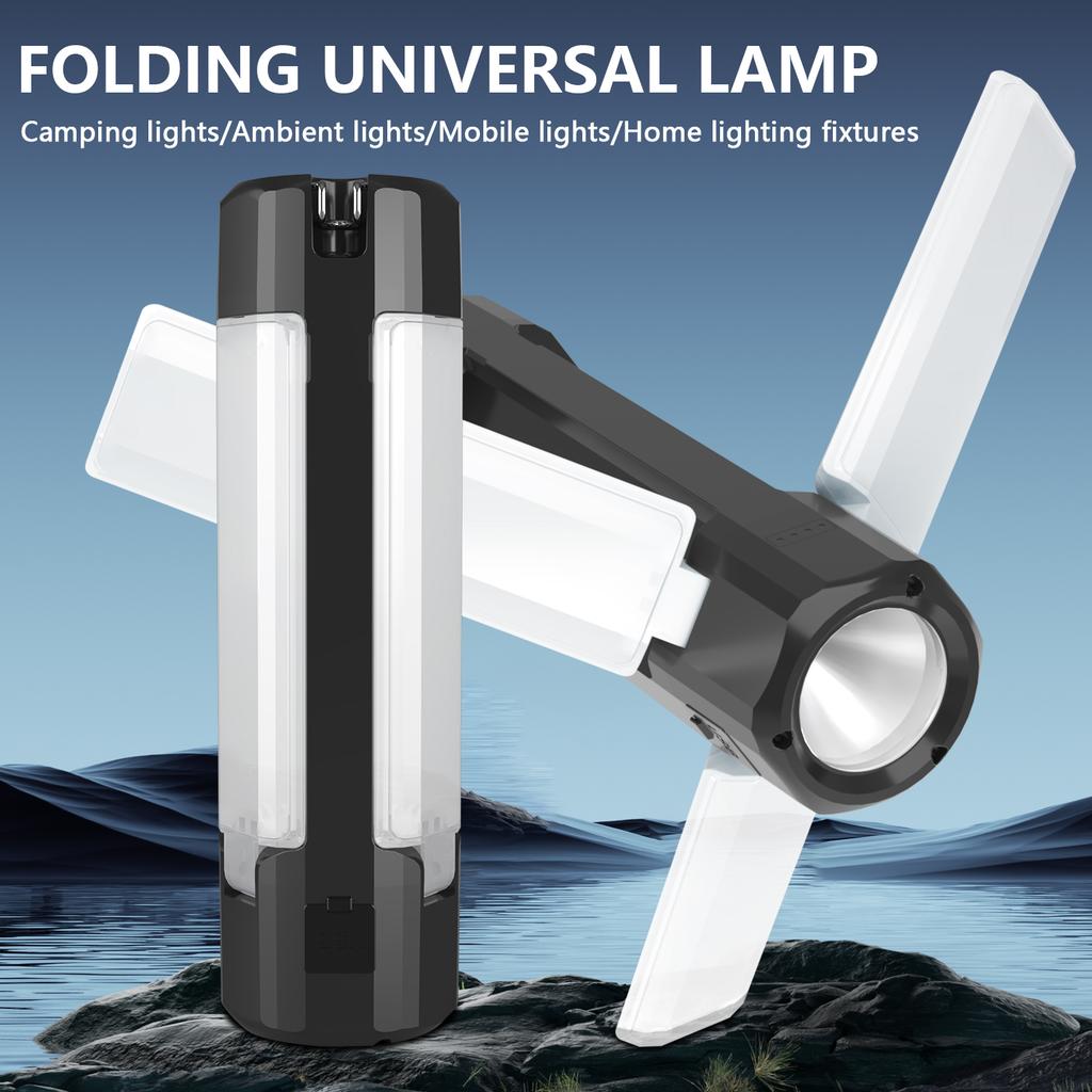 Solar LED Camping Lantern Portable Waterproof Camping Lamp Rechargeable 3600mAh Tent Light with Hook Emergency Flashlight