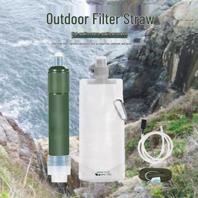 Portable Outdoor Water Purifier Straw with Ultrafiltration Membrane for Camping and Picnic