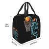Astronaut Playing Basketball In Space Insulated Lunch Bag for Women Children Portable Food Boxes Thermal Lunch Box Tote