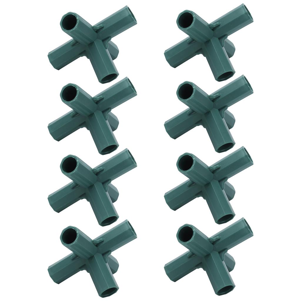 8PCS Plant Support Joint 5 Way Garden Stake Joint Plastic Plant Stake Connector for Greenhouse
