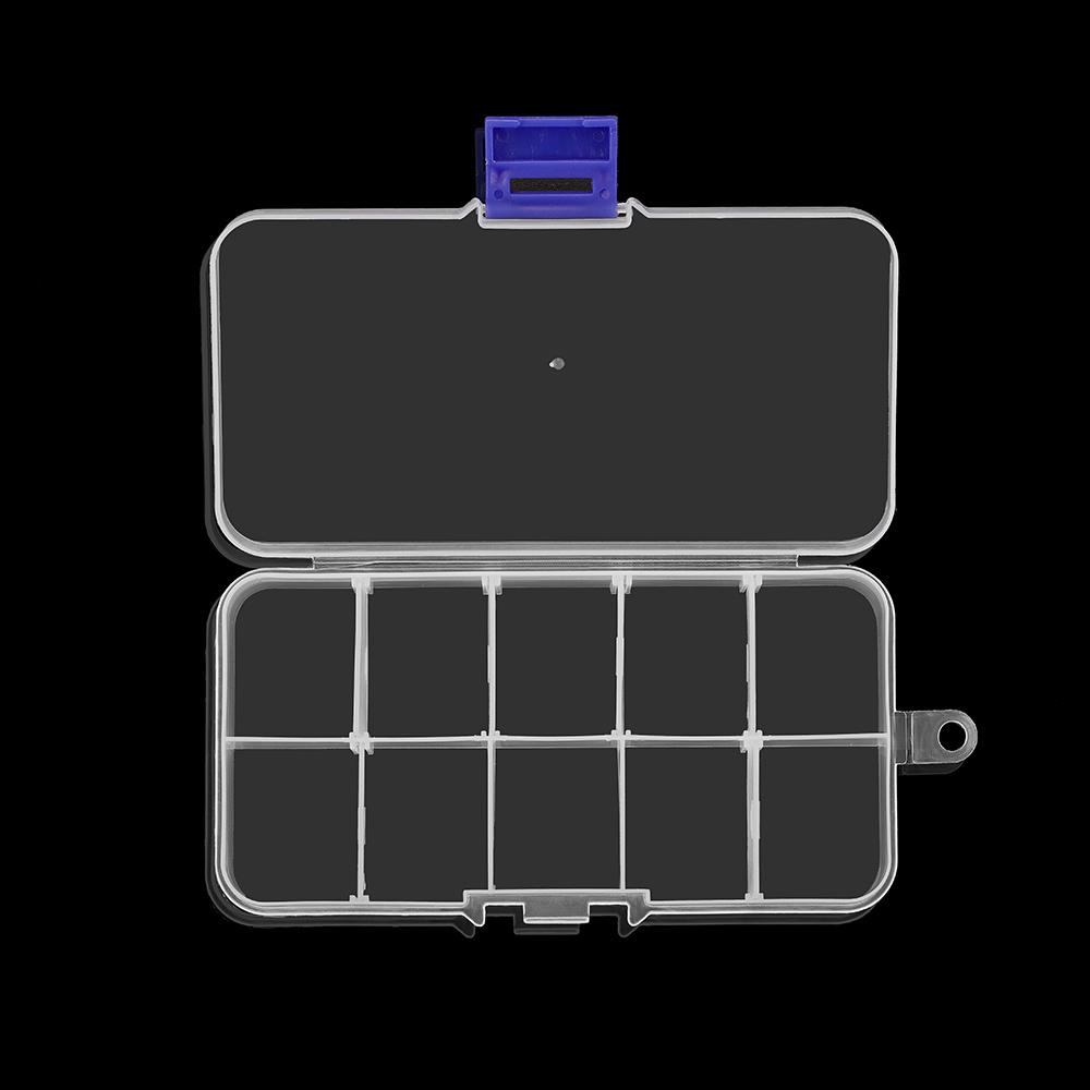 Plastic Rectangle Slot Adjustable Jewelry Necklace Transparent Storage Box Case Holder Craft Organizer Beads Jewelry Container