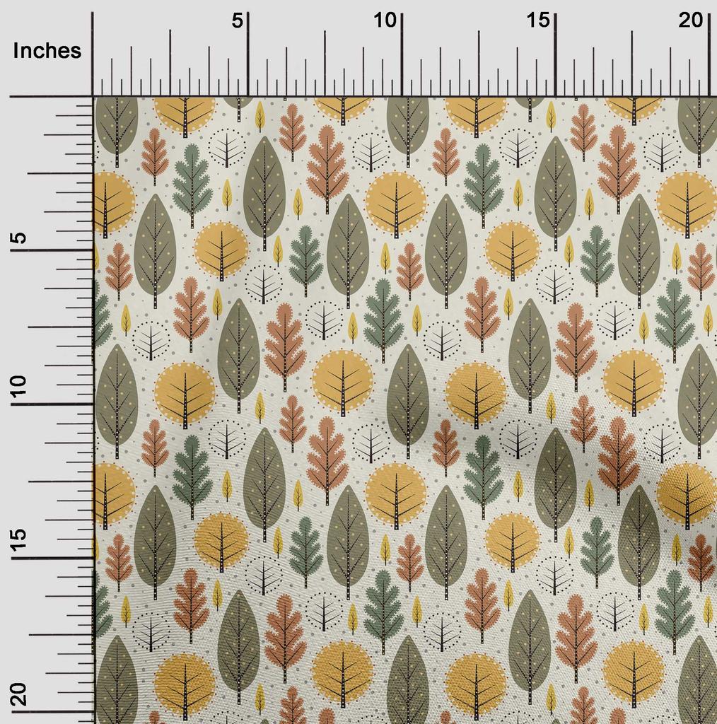 oneOone Cotton Flex Green Fabric Dotted Floral Craft Projects Decor Fabric Printed By The Yard 40 Inch