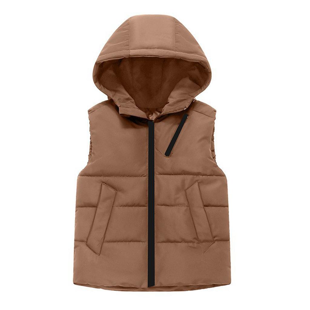 Children's Fashionable Casual Hooded Vest Jacket