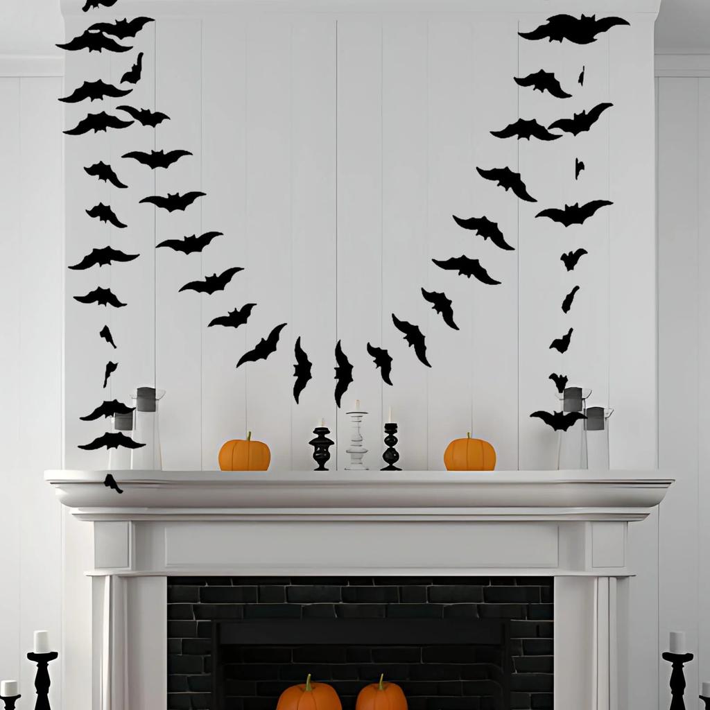 HalloweenBat Paper String Decorations, Halloween DecorationsGhost Festival Party Decorations, Golden OnionBatLatte Art