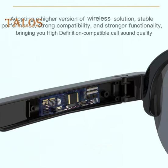 2-i-1 Bluetooth-kompatible solbriller Hodetelefoner IPX4 Vanntett Ultralett polarisert linse UV-beskyttelse Sports Smart Brille-hodetelefoner