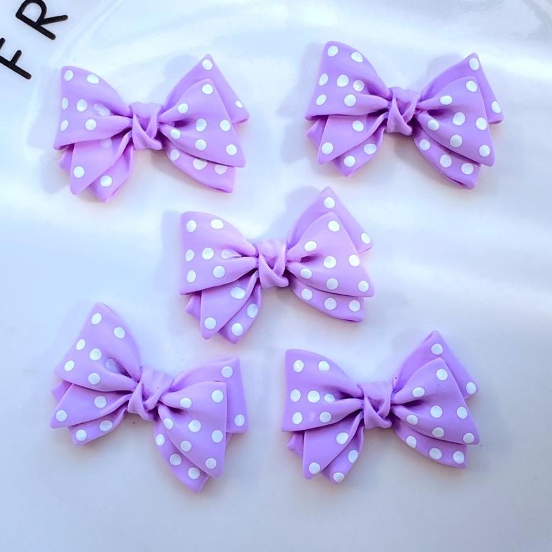 12Pcs/Lot New Mini Cute Mixed Cartoon Bow Flatback Resin Kawaii Scrapbooking Embellishments Diy Accessories