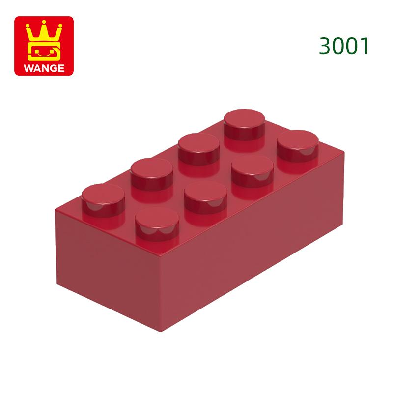 Non-Toxic 40Pcs/Lot 3001 2X4 High 8-Hole Building Block Moc Colorful Parts Compatible With Brick Diy Children Toy Assembly Gift Box