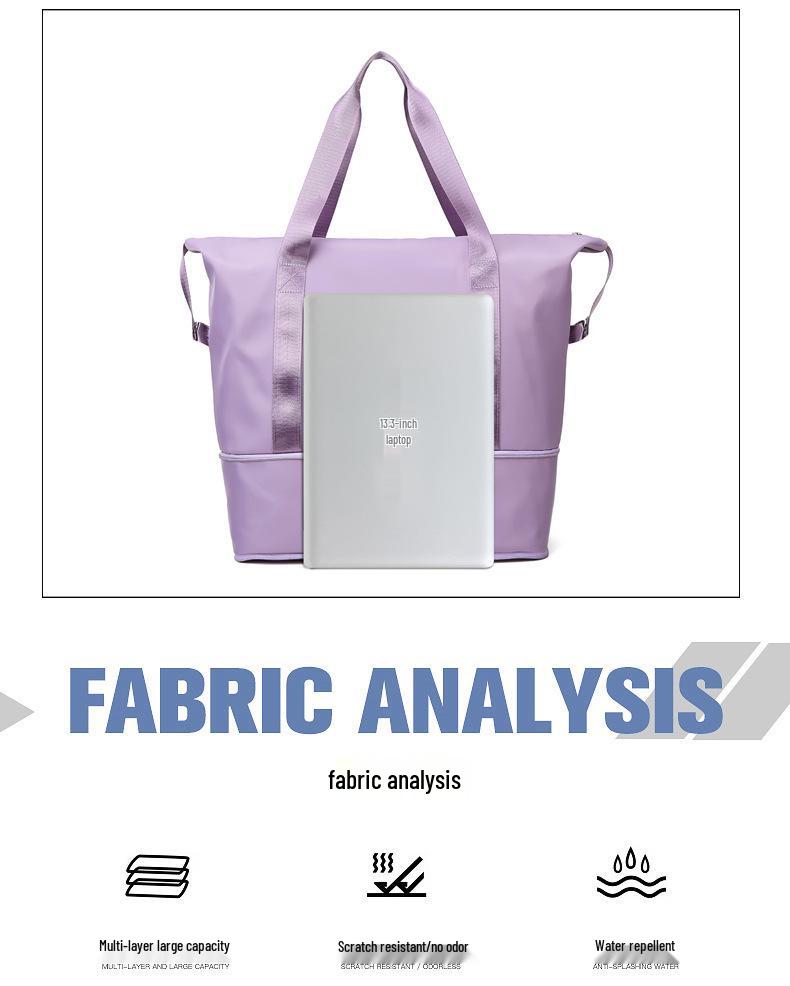Women's Expandable Travel and Fitness Shoulder Bag - Large Capacity, Short-Term Trip Handheld Luggage