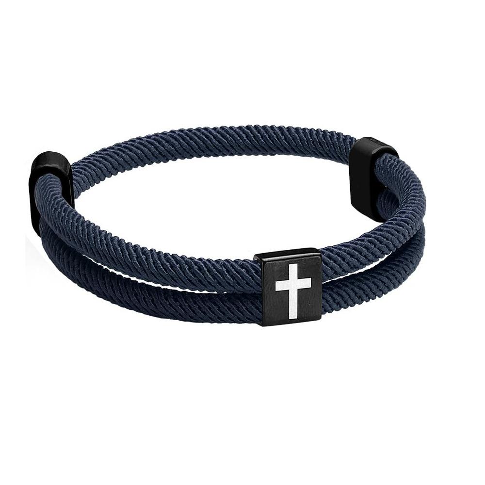 1 Stück/Set Verstellbares Faith Fashion Kreuz Handgewebtes Armband für Männer Frauen Gibt Ihnen Selbstvertrauen Kommunion Ostergeschenk