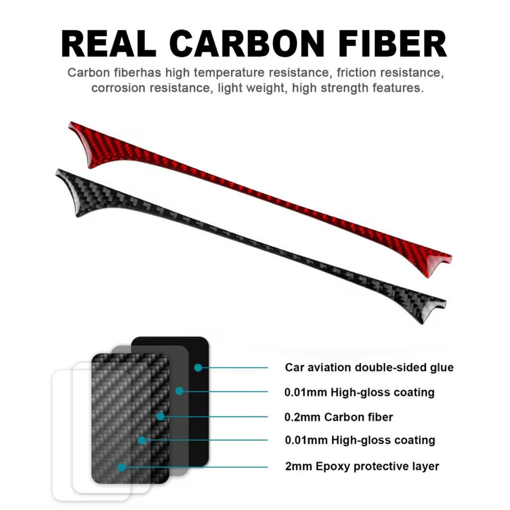 For Honda Accord 2013 2014 2015 2016 2017 Real Soft Carbon Fiber LHD Car Dashboard Strip Interior Trim Accessories